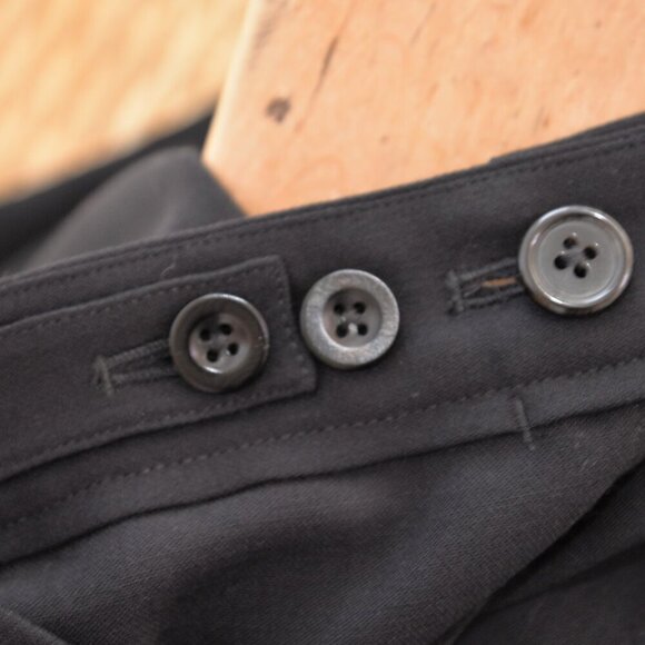 Ann Demeulemeester Black Wool Tapered Pants Sz 2 - Picture 7 of 7